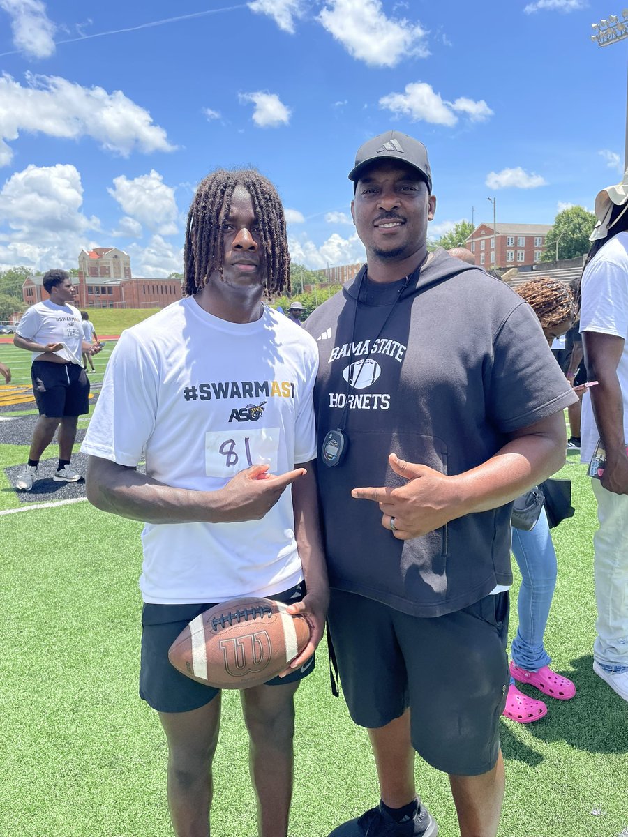 Bryson “B rigg” Riggins (@brysonriggins13) on Twitter photo Had a great time competing at <a href="/BamaStateFB/">Alabama State Football</a> today. I’ll be back Tuesday for 7v7 with my brothers <a href="/RCWarriorsFB/">Russell County High Football</a> Back to work Monday. #LABBOYZ <a href="/TyreeOneil_/">Tyree Oneil</a> <a href="/CoachBarnette/">Chris Barnette</a> <a href="/Coach_Jlew/">Coach Juwan Lewis</a> <a href="/erob50/">Coach Eddie Robinson Jr.</a> <a href="/PrepRedzoneAL/">Prep Redzone Alabama</a> <a href="/TDARecruiting/">Touchdown Alabama Recruiting</a> <a href="/AL6AFootball/">Alabama6AFootball</a> <a href="/HallTechSports1/">Hall-Tech Sports</a> <a href="/SouthernCharmSp/">Southern Charm Sports</a> <a href="/247recruiting/">247Sports Recruiting</a> Had a great time competing at <a href="/BamaStateFB/">Alabama State Football</a> today. I’ll be back Tuesday for 7v7 with my brothers <a href="/RCWarriorsFB/">Russell County High Football</a> Back to work Monday. #LABBOYZ <a href="/TyreeOneil_/">Tyree Oneil</a> <a href="/CoachBarnette/">Chris Barnette</a> <a href="/Coach_Jlew/">Coach Juwan Lewis</a> <a href="/erob50/">Coach Eddie Robinson Jr.</a> <a href="/PrepRedzoneAL/">Prep Redzone Alabama</a> <a href="/TDARecruiting/">Touchdown Alabama Recruiting</a> <a href="/AL6AFootball/">Alabama6AFootball</a> <a href="/HallTechSports1/">Hall-Tech Sports</a> <a href="/SouthernCharmSp/">Southern Charm Sports</a> <a href="/247recruiting/">247Sports Recruiting</a>