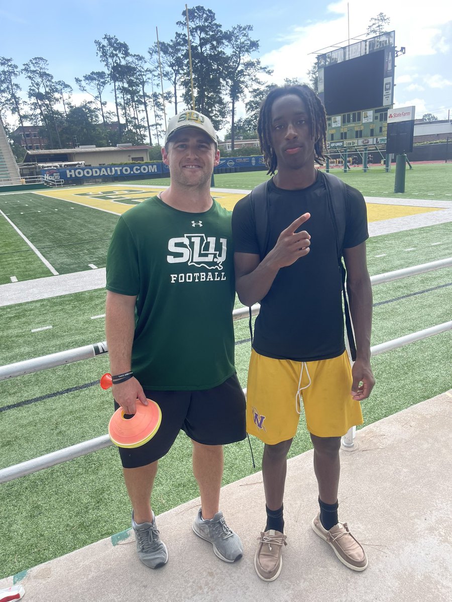 Attended the SLU <a href="/LionUpFootball/">Southeastern Football</a> camp and competed in all 15 reps that I took in 1on1’s and 7on7’s. Thank you to <a href="/CoachLandryDC/">Dustin Landry</a> <a href="/KyleVagher/">Kyle Vagher</a>  <a href="/WossmanHSFB/">Wossman Wildcat Football</a> <a href="/CoachJohnDiarse/">John Diarse II</a> <a href="/senseixali/">Sensei Ali</a>