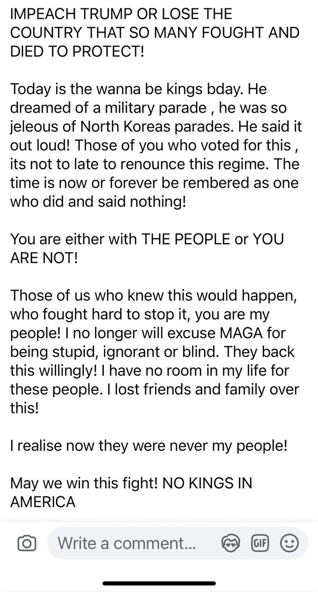 messer71's tweet image. We warned you!
We screamed and shouted!
We told you about Project 2025!
We told you he fire thousands!
We told you he would starve the needy!
We told you he would harm vets, the elderly and our kids!
We told you he would put military on our streets!
Here we are! NO KINGS!