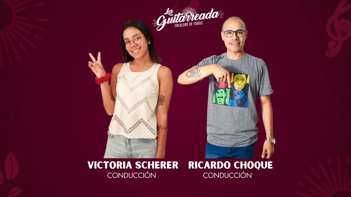 👉🏻 Mañana desde las 12 hs. Nueva #guitarreada 
✅ <a href="/Vickyscherer28/">Victoria</a> 🎙️
✅ <a href="/Ricardochoque/">Ricky</a> 🎙️🎛️
¡Sumate!
📺 Canal 4 <a href="/Canal4deSalta/">Canal 4 de Salta</a> 
📻 FM Express 105.3 // <a href="/fmcapitalsalta/">FM CAPITAL 97.7</a> // @radiosolcafayate ☀️
📽️ YouTube: La Guitarreada Salta 
🎮 Twich: La Guitarreada 
📱 Facebook: La Guitarreada