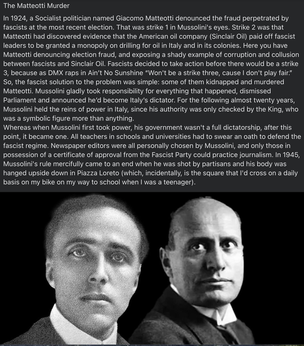 DBolelli's tweet image. #fascism #mussolini #matteotti