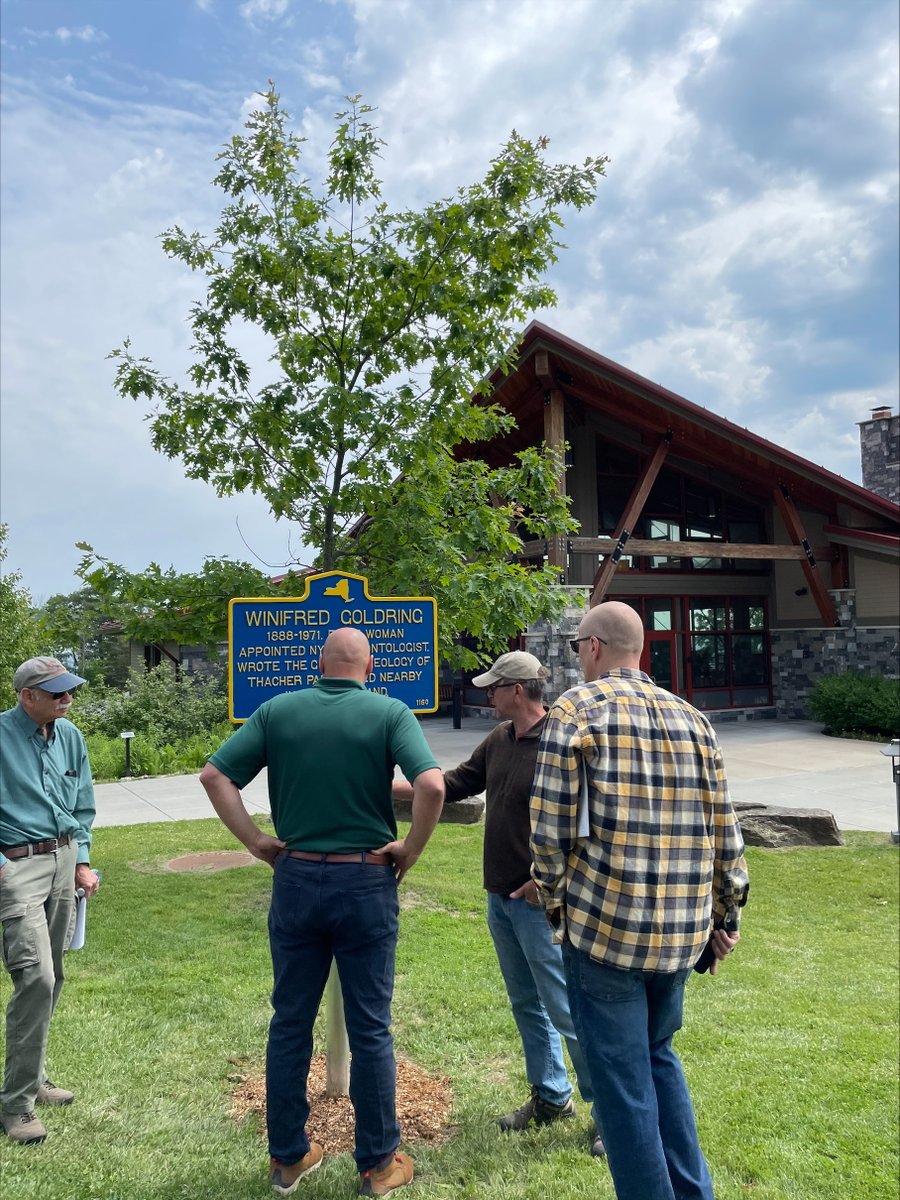 NY State Parks (@nystateparks) on Twitter photo A new historic marker at Thacher State Park honors Winifred Goldring, the first woman to serve as State Paleontologist and author of a book on the park's geology. Thanks to New Scotland Historical Assn & <a href="/wgpfoundation/">William G. Pomeroy Foundation</a> for making this happen. More at loom.ly/klw66Q4. A new historic marker at Thacher State Park honors Winifred Goldring, the first woman to serve as State Paleontologist and author of a book on the park's geology. Thanks to New Scotland Historical Assn & <a href="/wgpfoundation/">William G. Pomeroy Foundation</a> for making this happen. More at loom.ly/klw66Q4.