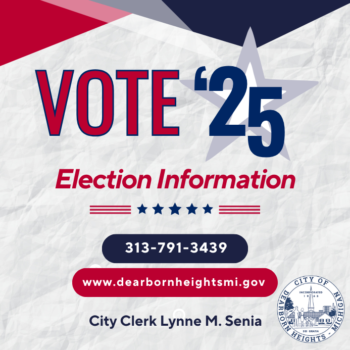 Important information on city election precinct locations is reaching mailboxes throughout Dearborn Heights this weekend.  To learn more, click dearbornheightsmi.gov/175/Elections