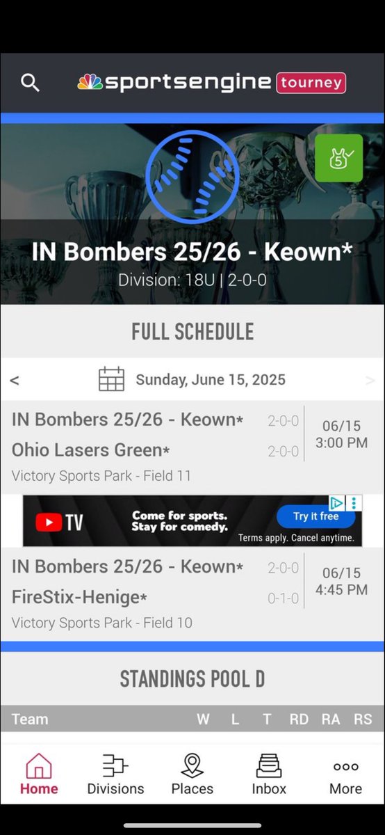 New Sunday schedule!! <a href="/INBombers2526/">Bombers07Keown</a> <a href="/GyreneSoftball/">Ave Maria University Softball</a>