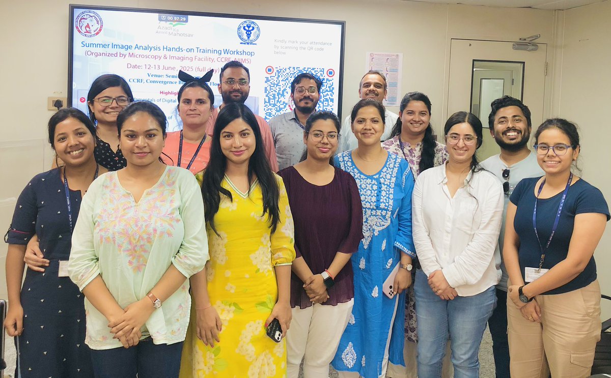 saumitradc's tweet image. Just wrapped up an incredible Image Analysis hands-on workshop at CCRF and we're still buzzing from the experience! Participants gained hands-on expertise in using Fiji. Was an absolute pleasure teaching this batch of spirited students @aiims_newdelhi @IndiaBioImaging