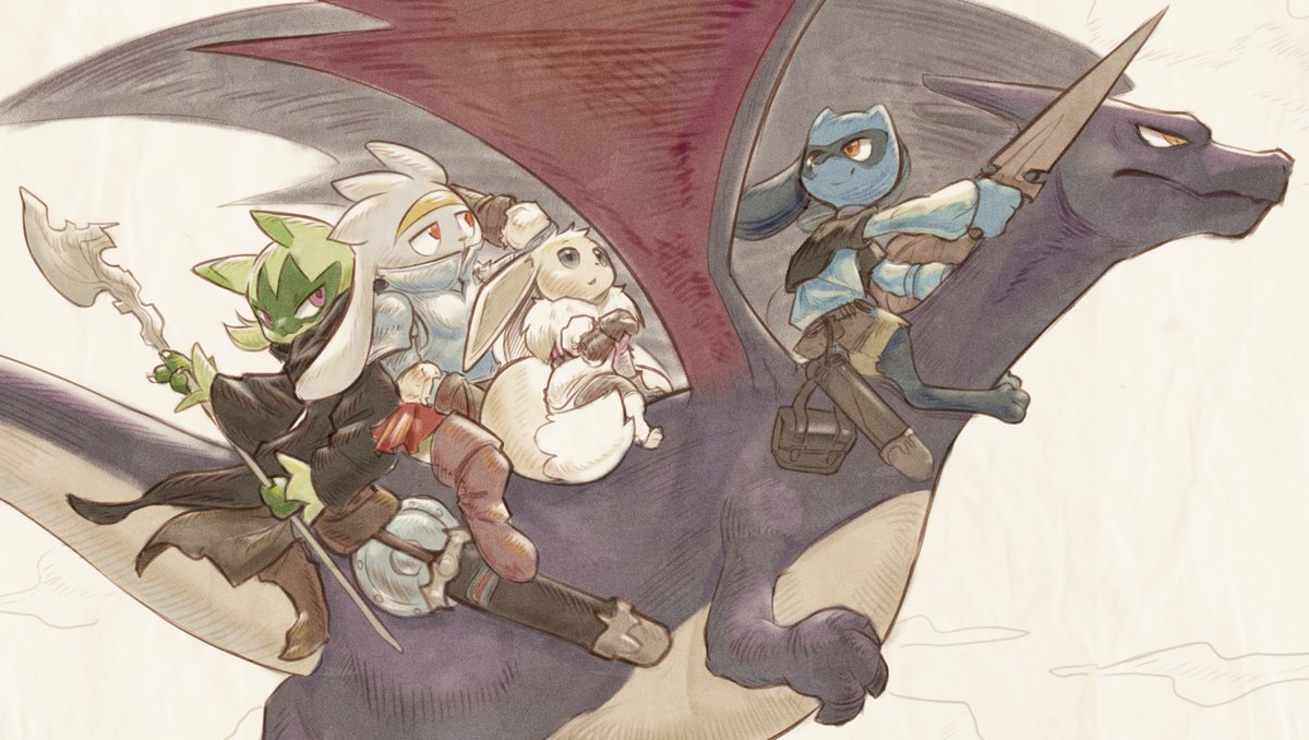 Im reposting this one a bit too early maybe heh but it is probablty the one pokemon (ff inspired) piece that i've made that i like the most for sure