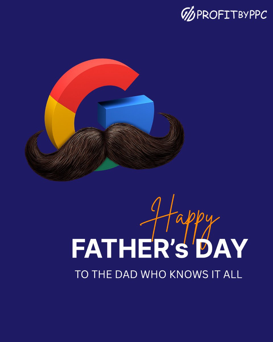 ProfitByPPC's tweet image. The one who has all the answers! What could we do without you Google. HAPPY FATHER’S DAY!

 #HappyFathersDay #FathersDay2025 #DigitalMarketing #DigitalMarketingConsultant #DigitalMarketingAgency #ProfitByPPC