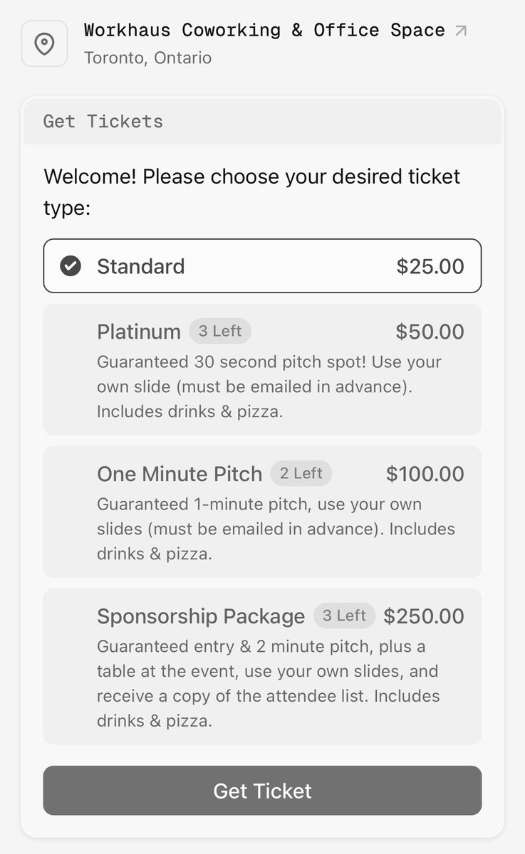 OH at Toronto Tech Week…

Imagine charging struggling entrepreneurs $250 to pitch to tier 5 investors who aren’t going to invest in your company anyway… ☠️☠️☠️