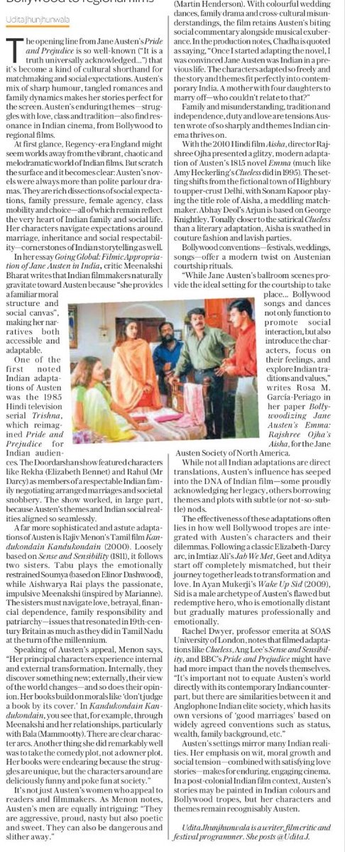 Udita J (@uditaj) on Twitter photo Wrote about Jane Austenās enduring impact on Indian cinema even 250 years after the birth of the British author. <a href="/Mint_Lounge/">Mint Lounge</a> #janeausten Wrote about Jane Austenās enduring impact on Indian cinema even 250 years after the birth of the British author. <a href="/Mint_Lounge/">Mint Lounge</a> #janeausten