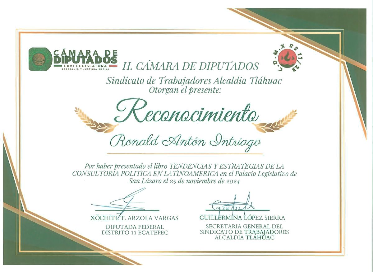 RonaldAntonCPI's tweet image. Recuerdo y agradecimiento a la H. Cámara de Diputados del estado de México @CongresoMX por este reconocimiento @redcoplatam @RedCopAwards @AlacopLatam @CumbreCP @TheNapolitans @AECOP_EC @Sopecop @amecop_ @Alincop