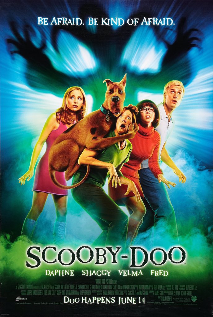 FilmNewsNos's tweet photo. 🎬MOVIE HISTORY: 23 years ago today, June 14, 2002, the movie 'Scooby-Doo' opened in theaters!

#FreddiePrinzeJr #SarahMichelleGellar #MatthewLillard #LindaCardellini #RowanAtkinson #IslaFisher #MiguelANunezJr #SamGreco #StevenGrieves #NeilFanning #ScottInnes #JessHarnell https://t.co/a3GrqTdLr6
