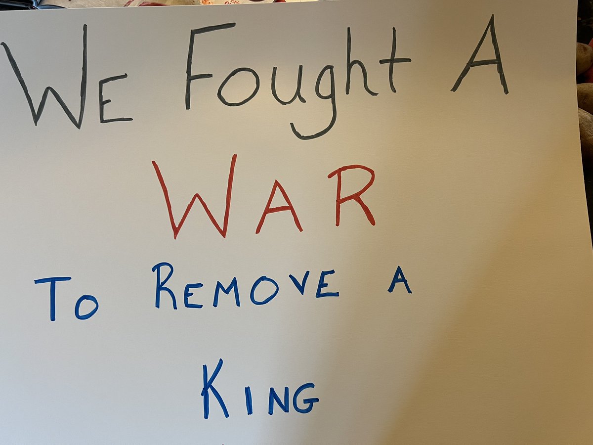 Kpedhere's tweet photo. #NoKingsDay 

My sign at the protest in Miami County. https://t.co/IuNgO5Xvow
