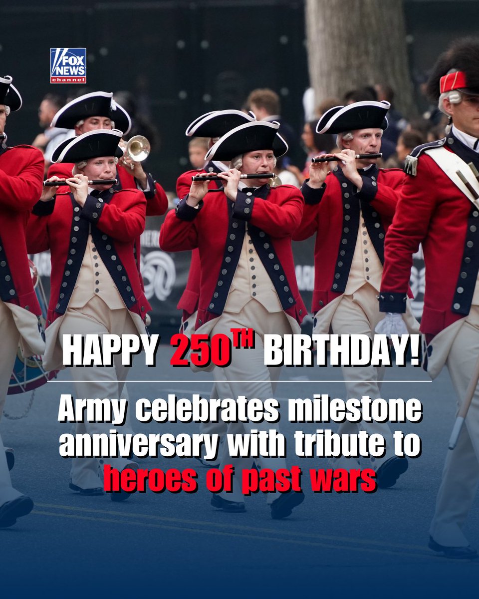The <a href="/USArmy/">U.S. Army</a> celebrates its 250th anniversary by paying tribute to the heroes of past wars during the anniversary parade in Washington, D.C.