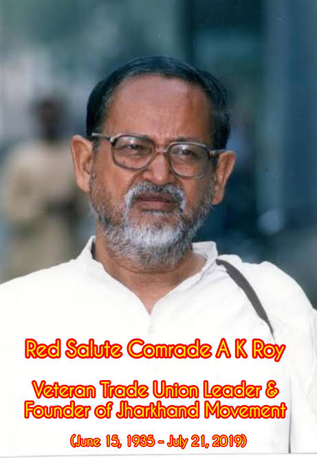 cpiml_shekhar's tweet image. Remembering Comrade A. K. Roy on his Jayanti – a tireless crusader for workers&apos; rights, people&apos;s movements, and social justice. His legacy of struggle, simplicity, and commitment to the oppressed continues to inspire generations.✊#WorkersUnity  @Dipankar_cpiml @HemantSorenJMM