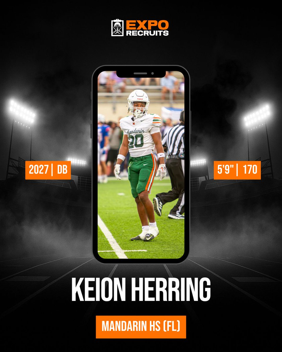 📳  2027 Keion Herring (<a href="/KeionHerring/">Keion Herring</a>) is ready for June 15th!

👤  5’9” | 170 lbs | DB
🏫  Mandarin HS ( FL) 

#JuniorJumpstart