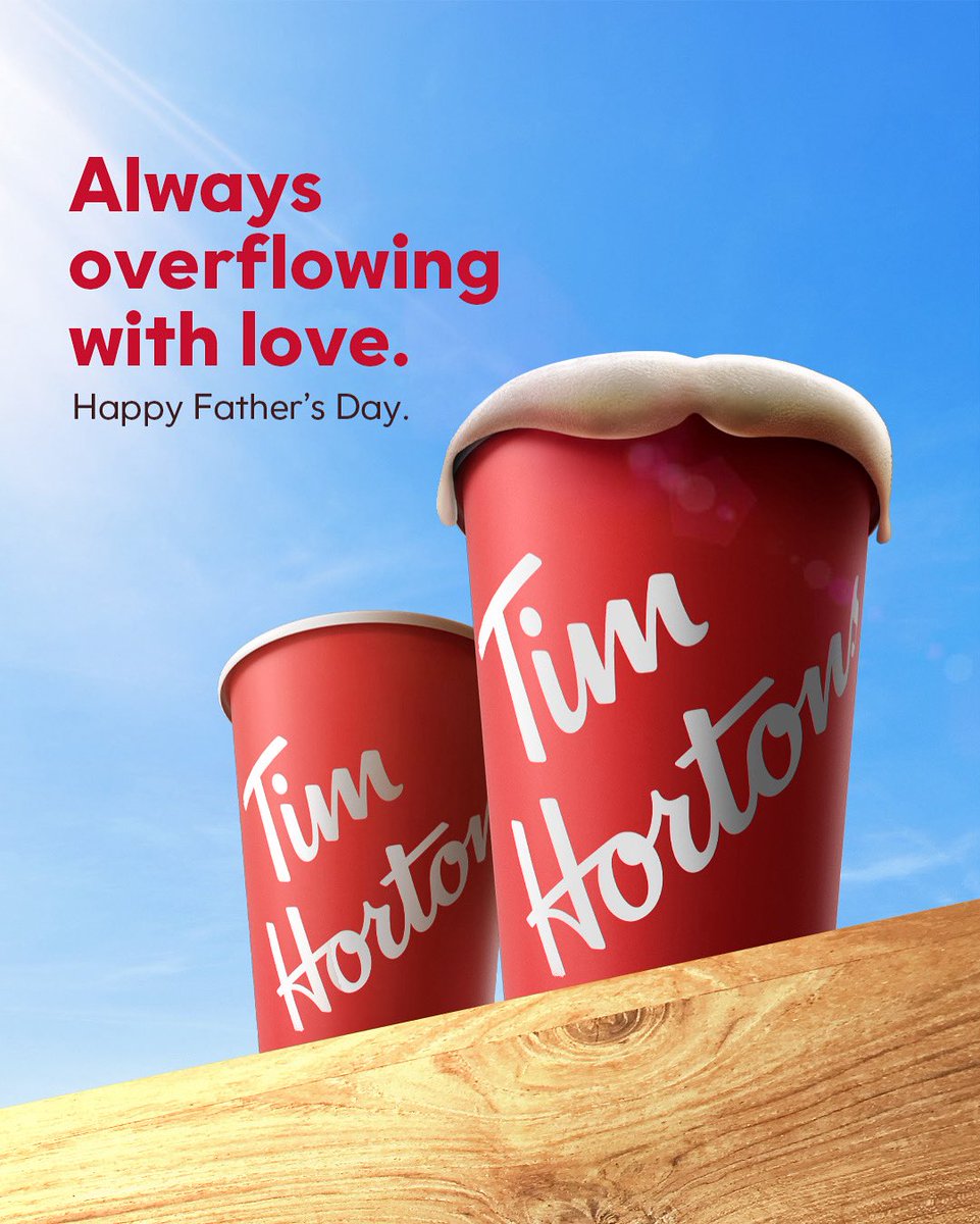 To the one who’s always brimming with love and wisdom, Happy Father’s Day.

#TimHortonsIndia #HappyFathersDay