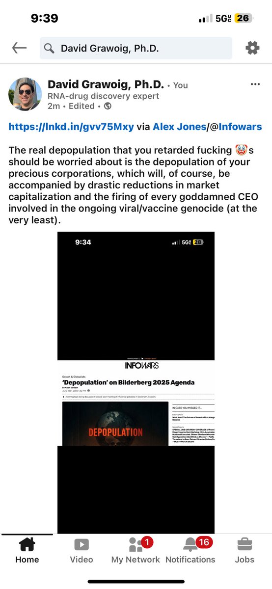 grawoig's tweet photo. @RealAlexJones https://t.co/hZPneuaik5 via $msft (@LinkedIn/@Microsoft) on @Nasdaq https://t.co/QRN2Fla7S2