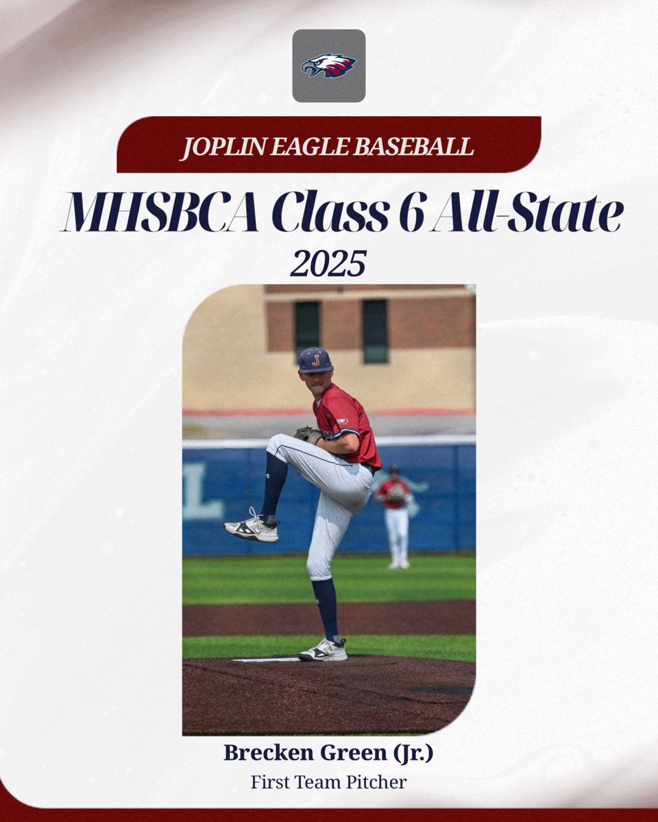 Congrats to Brecken Green (Jr.) for earning 2025 MHSBCA Class 6 All-State honors!  #GoEagles #BA3