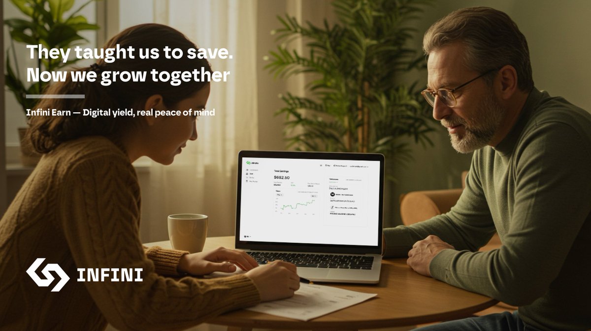 They taught us to save.
Now it’s our turn — to grow, earn, and protect.

This Father’s Day, bring peace of mind with digital yield.
Infini Earn lets you grow idle balances on-chain — with transparency, flexibility, and freedom.

🪙 5%–8% APY, no lockups.
🏦 Built on top-tier DeFi