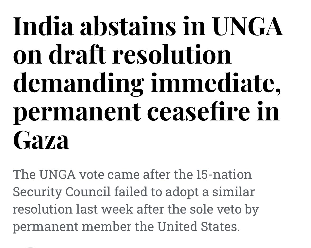India’s foreign policy has always had a high moral purpose of standing with the suffering and the dispossessed. By abstaining in the UNGA resolution on Gaza— a resolution on ceasefire and humanitarian aid— the foundational principles of a foreign policy crafted to act as a moral