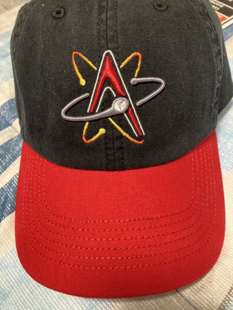 EarnedFunAvg's tweet image. The hats we wore during our recording with Gabe Sinicropi of the @crosscutters. Gabe wore a blue Crosscutters hat with the lumberjack logo on it. Johnny wore an @ABQTopes hat and Eric wore the Wally @OKC_comets hat.
