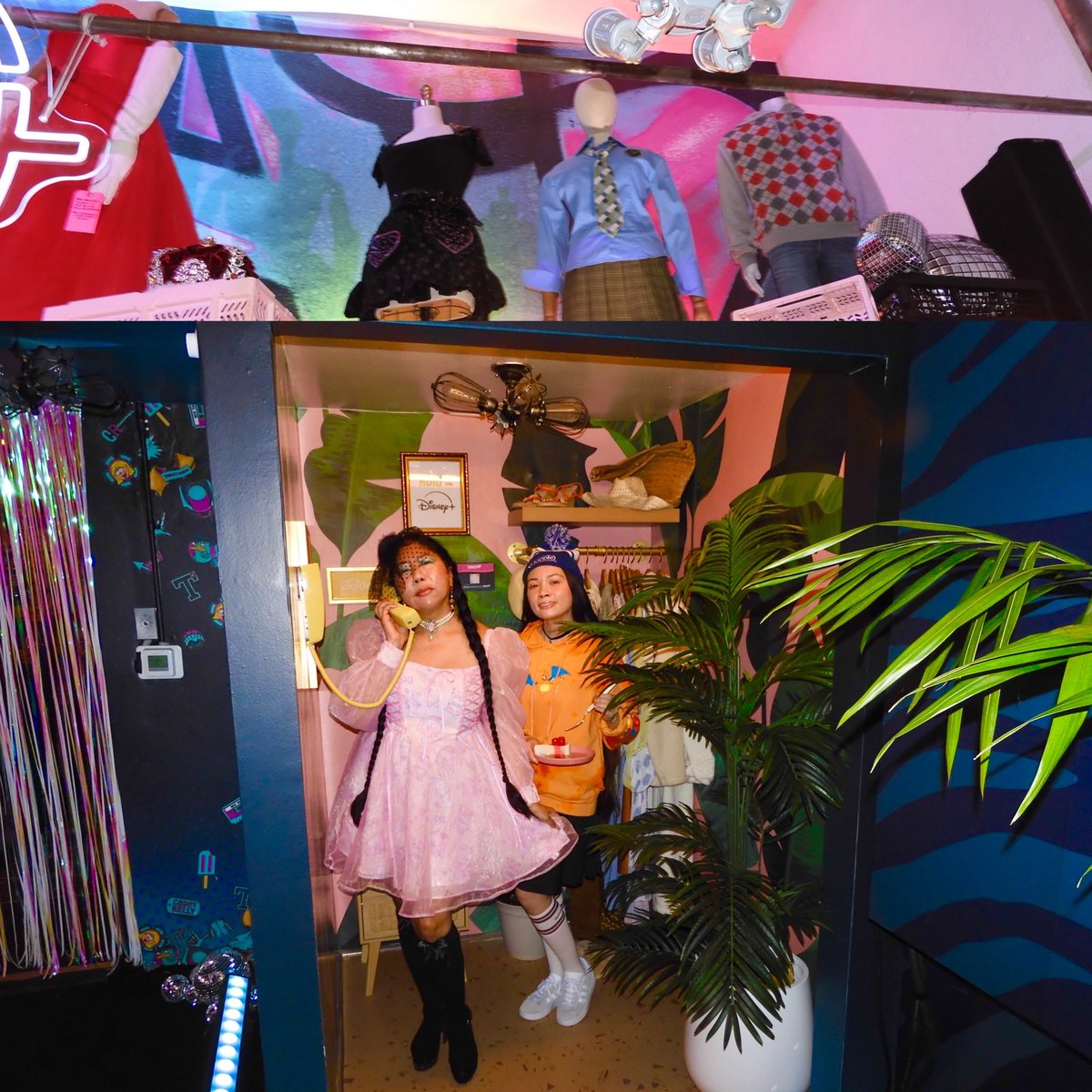 Queenie4ever's tweet photo. Throwback experience by @DisneyPlus @hulu @disney #Swag #Worlddollday #disneyplusthrowback #escaperoom #costumes https://t.co/P5Uy5F5Qnc