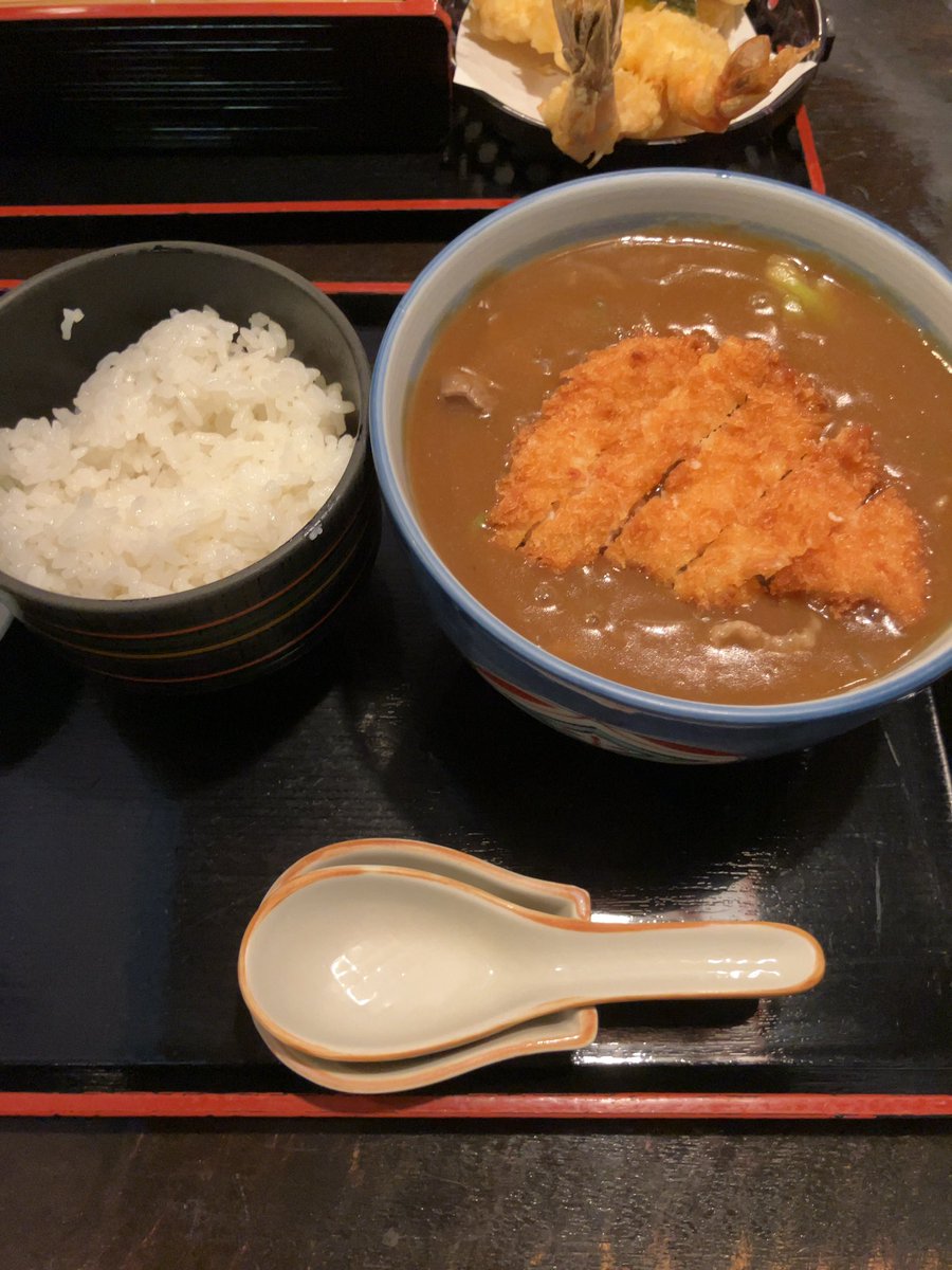 危機管理能力が働き、インスタに鍵をかけました。この前八尾で食べた「カツカレーうどん」美味しかったです。1,300円にライス200円でしたが。#飯テロ　#うどん　#カツカレー
