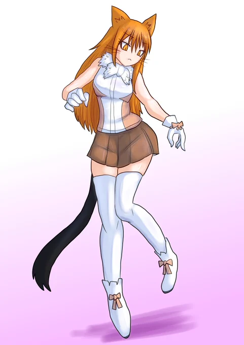 [skeb]ドール服 Skeb依頼で「けものフレンズのドールちゃんの服(手袋あり)を着たネコネイビーのユージン」です。ご依頼ありがとうございました。