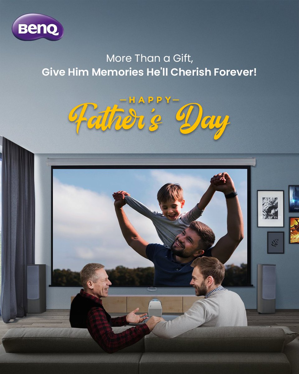 BenQIndia's tweet image. This Father’s Day, gift more than a gadget—gift a moment he’ll cherish. Whether he loves movies, gaming, or designing, BenQ has the perfect tech for every dad.  Make this Father&apos;s Day memorable with something that truly matches his vibe.

#FathersDay #TechForDad #BenQIndia