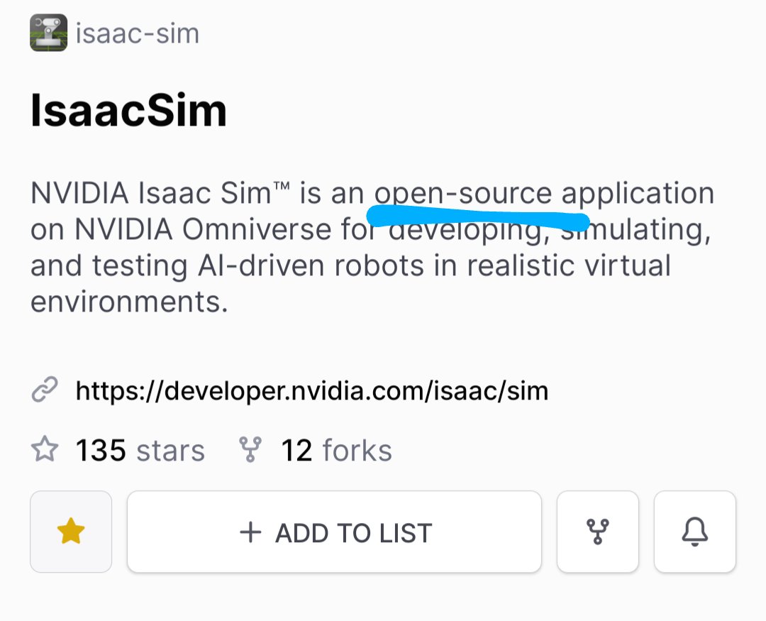 FWIW, Isaac Sim just OSed