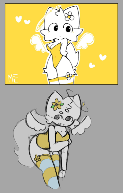 Doodled Sunny in one of her old outfits lol