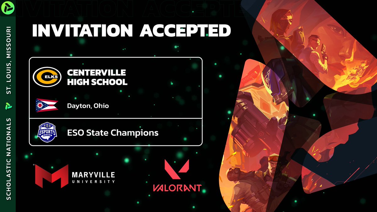 LOS Scholastic Champs (@los_scholastic) on Twitter photo Ohio’s finest are locked and loaded 🎯
Centerville will be repping the Buckeye State and <a href="/esports_ohio/">Esports Ohio</a> at <a href="/League_OS/">LeagueOS</a> Scholastic Nationals hosted by <a href="/MaryvilleGG/">Maryville Esports</a>, June 17–18th!
Big aim. Bigger dreams.
#LOSNationals #Scholastic #RoadtoStLouis
📺 twitch.tv/los_scholastic Ohio’s finest are locked and loaded 🎯
Centerville will be repping the Buckeye State and <a href="/esports_ohio/">Esports Ohio</a> at <a href="/League_OS/">LeagueOS</a> Scholastic Nationals hosted by <a href="/MaryvilleGG/">Maryville Esports</a>, June 17–18th!
Big aim. Bigger dreams.
#LOSNationals #Scholastic #RoadtoStLouis
📺 twitch.tv/los_scholastic