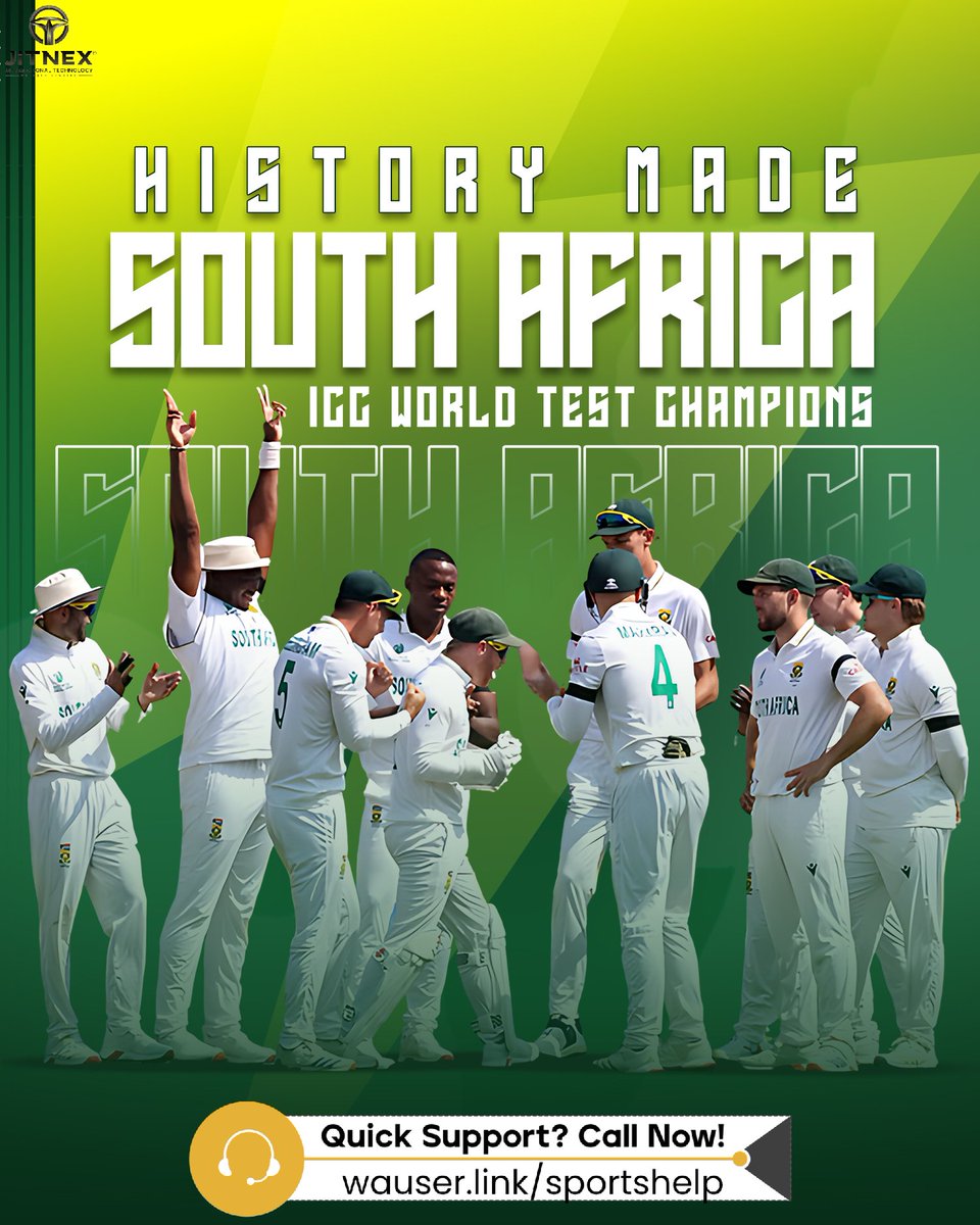 imjaipalsingh's tweet image. SOUTH AFRICA 🇿🇦 ICC WORLD TEST CHAMPIONS 🏆