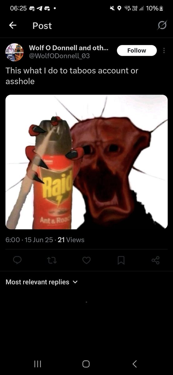 Me when I don't give a shit about other people's feelings and make their life worse by ruining someone's relationship when they had taboo in their bio from the get go you stupid retarded piece of shit, I hope you actually kill yourself, you're a damn nuisance like a bug bitch