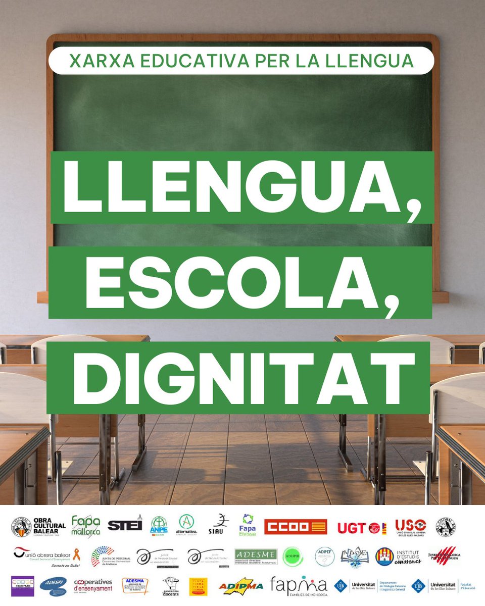 🟡Això és avui! Pel dret a una vida digna. Aturem la turistificació. 

📣 Perquè necessitam un model econòmic compatible amb el dret a una vida digna, respectuós amb el territori i que garanteixi la sostenibilitat de la nostra llengua i cultura. Nosaltres, hi serem!

🗓️ A les 18