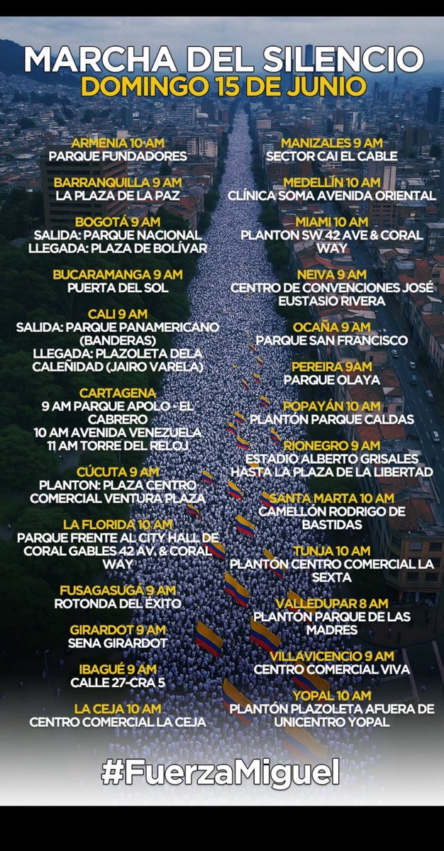 Petrista que vea, petrista que saco, que no se les ocurra aparecerse en la #LaMarchaDelSilencio todos vamos a estar con ojos bien abiertos.  No nos van a infiltrar la marcha está parrandada de bandidos y delincuentes 

Los petristas, todos son culpables de la violencia, el