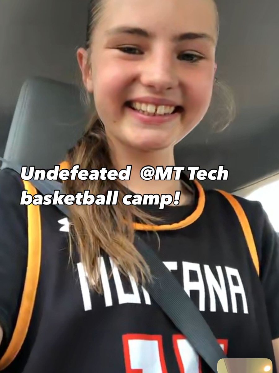 Love the smile and facetime updates to her dad and mom after going undefeated at the MT Tech camp! 
How about all them 2030 MT Blazers!