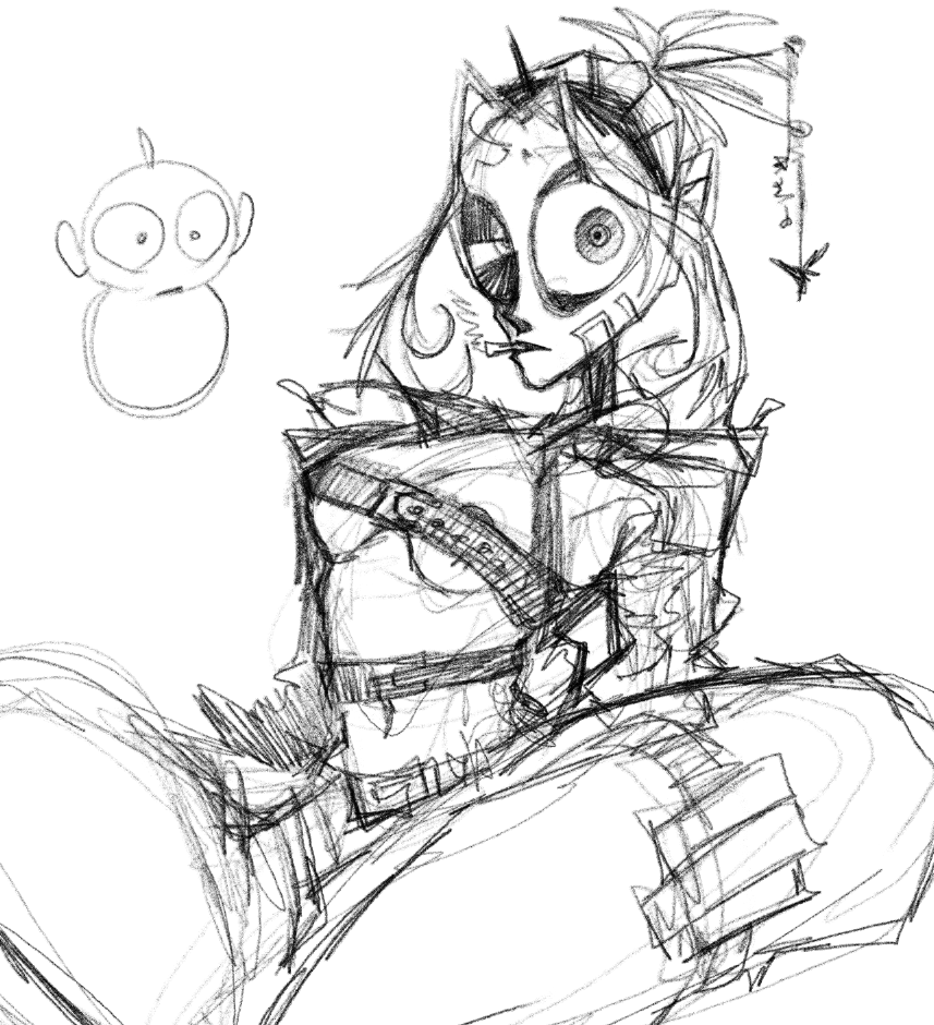 melancholy in a new outfit doodle
