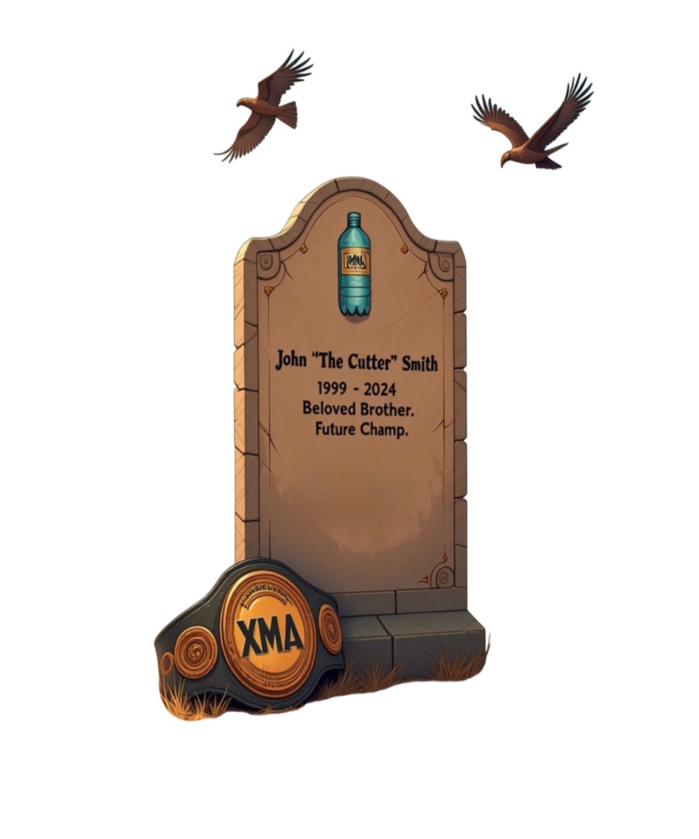 Whispers322's tweet image. The weight didn’t kill him. The dream did. ‘The Cutter’ shirt. Now on Redbubble.com @wotlgymlegends

Truth art, real message, support originality!

#VeniceAi 
#MMA #WeightCut #UFC #FighterArt #CombatSports