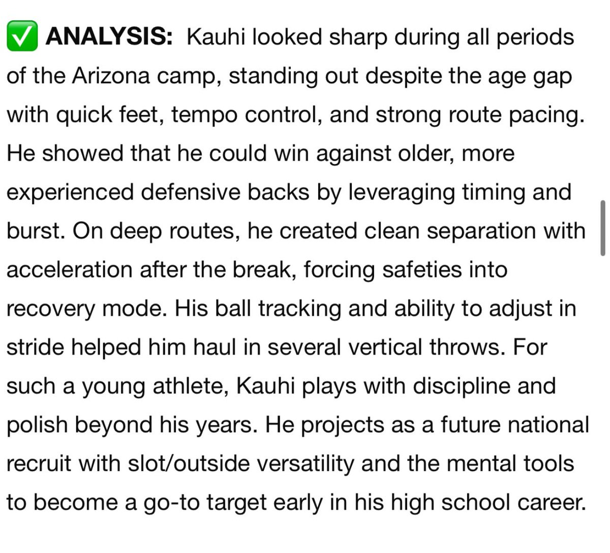 Tanoah Kauhi || TK (@tanoahk_) on Twitter photo Never chase offers !
Chase greatness ! Play up and compete ! <a href="/sixstarfootball/">Six Star Football | PLUS+</a> <a href="/CoachBrennan/">Coach Brennan</a> <a href="/CoachCalebMoore/">Coach Caleb</a>
<a href="/CoachBobbyWade/">Bobby Wade</a>
<a href="/therealbeadle/">Adam Beadle</a>
<a href="/CoachNickO1/">Nick Offenberger</a>
<a href="/McClintock_FB/">McClintockFootball</a>
<a href="/azc_obert/">Richard Obert</a> Never chase offers !
Chase greatness ! Play up and compete ! <a href="/sixstarfootball/">Six Star Football | PLUS+</a> <a href="/CoachBrennan/">Coach Brennan</a> <a href="/CoachCalebMoore/">Coach Caleb</a>
<a href="/CoachBobbyWade/">Bobby Wade</a>
<a href="/therealbeadle/">Adam Beadle</a>
<a href="/CoachNickO1/">Nick Offenberger</a>
<a href="/McClintock_FB/">McClintockFootball</a>
<a href="/azc_obert/">Richard Obert</a>