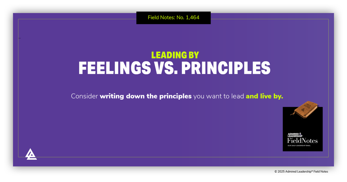 AdmiredLeaders's tweet photo. Almost by definition, people who lead and live by feelings are highly inconsistent. Because their feelings are shaped by their experiences, they engage very differently depending on what has most recently influenced them.
https://t.co/Ctc61dNpFf https://t.co/gLVHPbujnQ