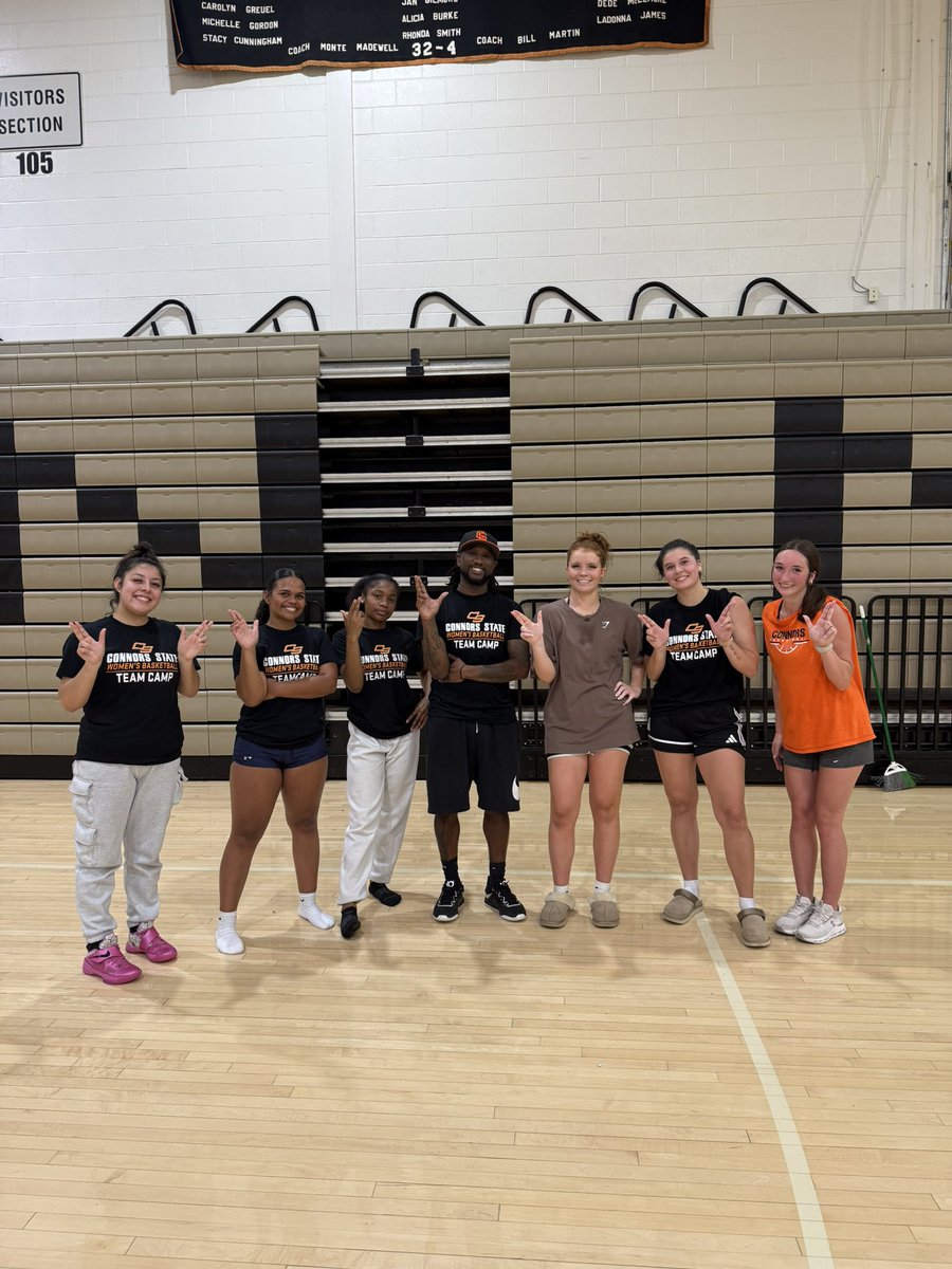 Team camp VIBES🧡🖤🏀  it was nice having some future cowgirls on Campus this week. #LetsRide