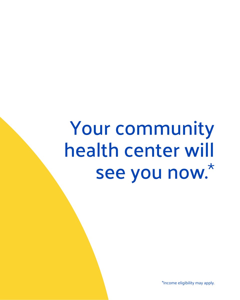 Insured but can’t afford to see a doctor? 

Don't let out-of-pocket medical costs stop you from taking care of your health! 

Call or text 211 and ask for a referral to a community health center with free or low-cost screenings, check-ups and primary care. Income eligibility may