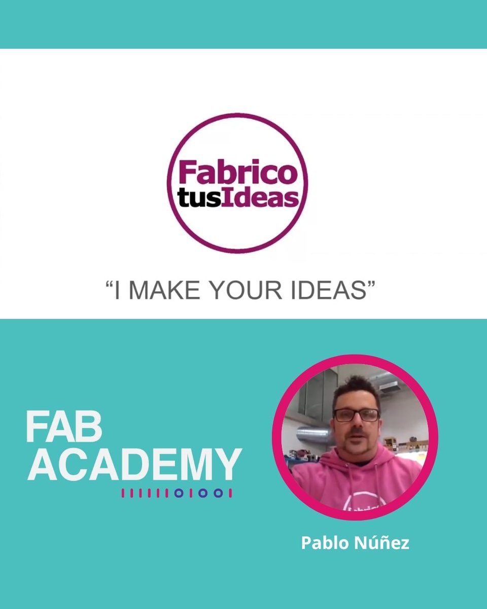 🚀 Nuestro compañero Pablo Núñez participó en la recitation del #FabAcademy sobre Start-ups.
Fundador de Fabrico tus Ideas, compartió cómo usa la fabricación digital para llevar ideas a la realidad. 💡🛠️
¡Un maker convertido en emprendedor!
#FabLabLeón #FabricoTusIdeas #leonesp