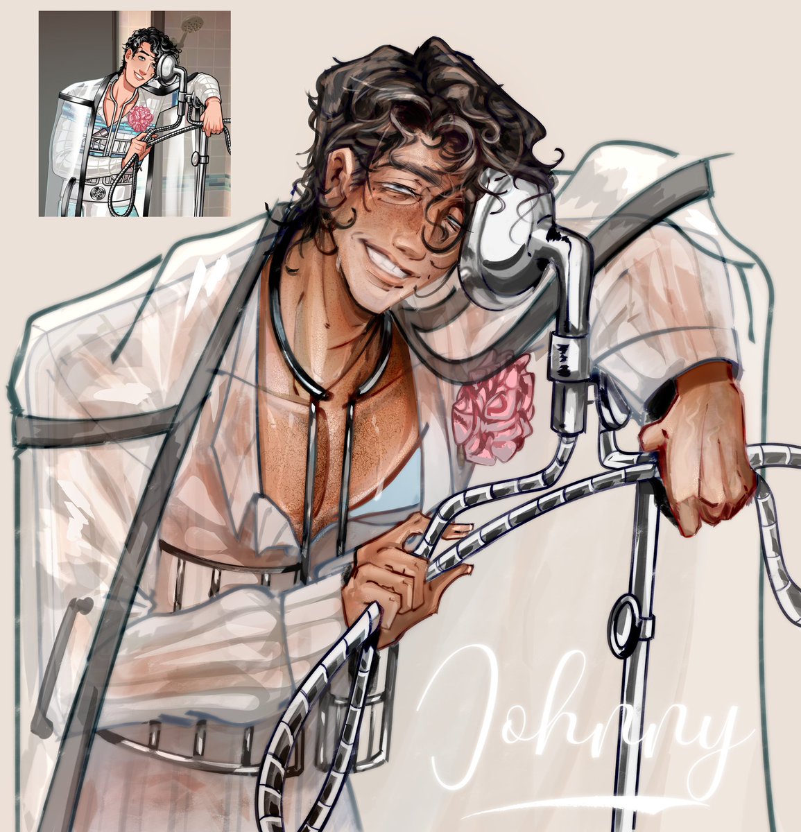 Chosentragedy's tweet image. I am so normal about this guy 🚿

 #Dateeverything #johnnysplash