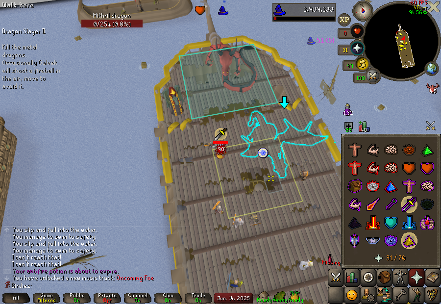 Had a hell of a run

Something happened and I wasn't able to move once the dragon was dead and the fireball was already in the air. I'm pretty sure it was due to the dragon dying from the second blast of a twinflame attack. Galvek shot the fireball between the first and second