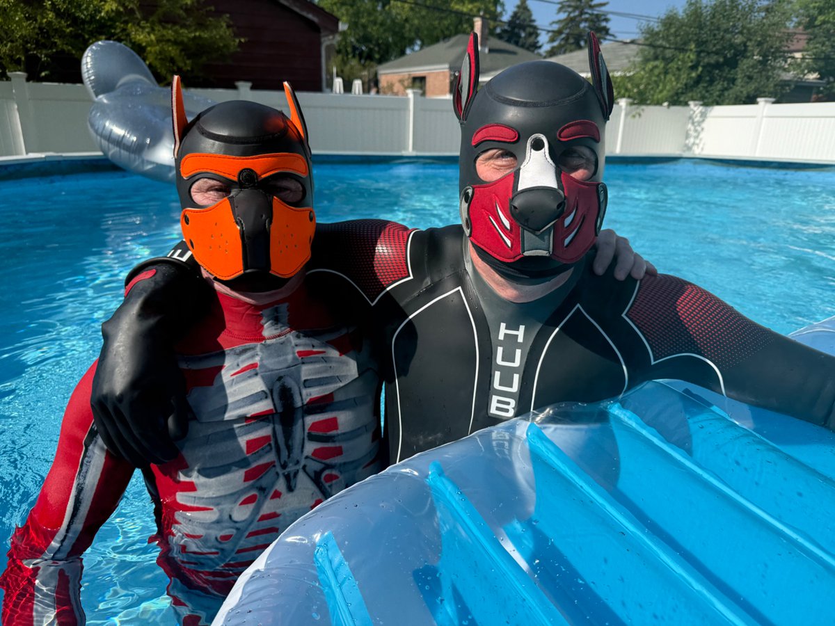 Sometimes ya just have to decompress and be a neoprene dog in a pool.