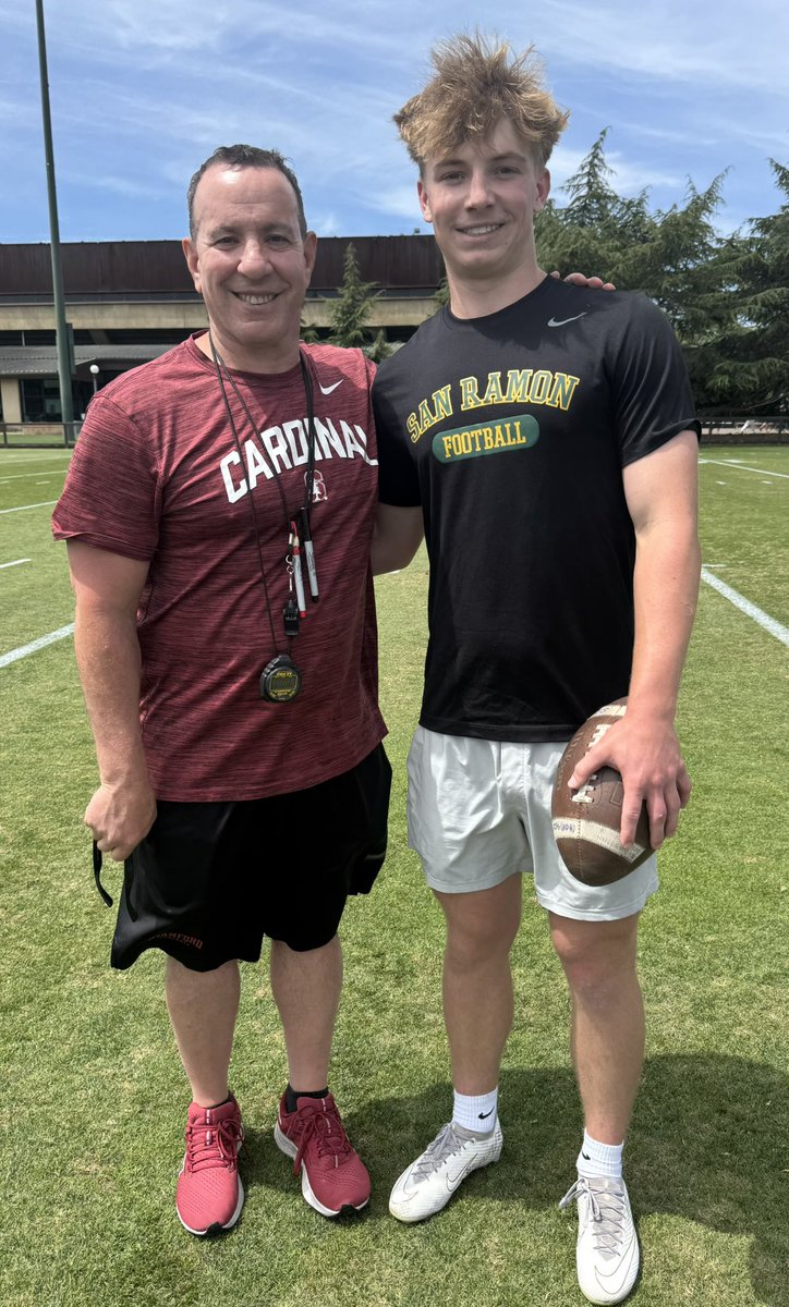 SebastianMiles0's tweet image. Great experience at the @StanfordFball Specialist Camp today! Got valuable work in during drills and finished by charting punts of 58 and 49 yards. Grateful for the opportunity and ready to keep grinding! Big thanks to @Fredguidici and @AidanFlintoft
@ThomasLee919…