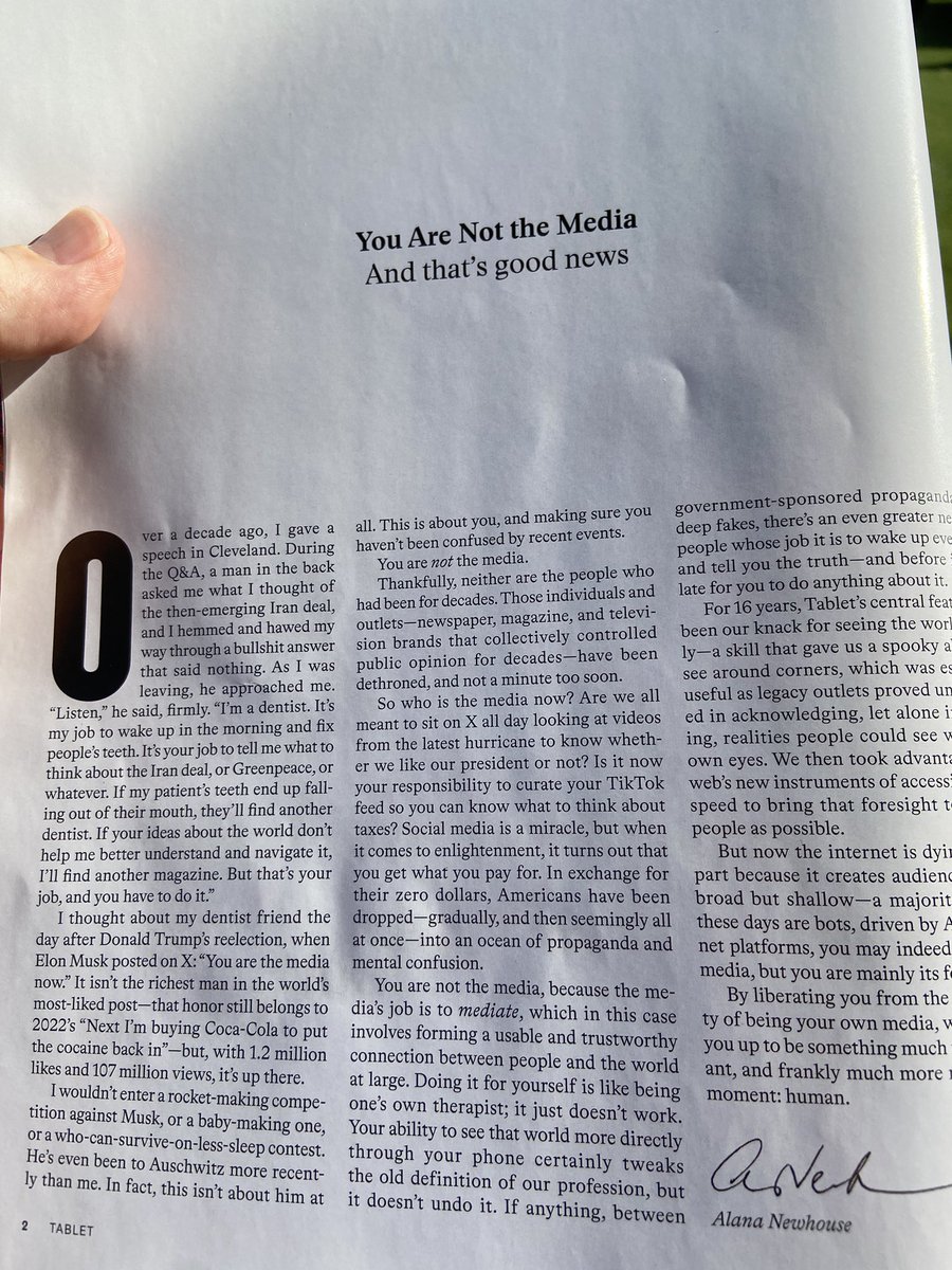 Actual Benjamin Chayes (@benjaminchayes) on Twitter photo Something every single one of you should read. Hat off to <a href="/tabletmag/">Tablet Magazine</a> and <a href="/alananewhouse/">Alana Newhouse</a> . It’s time to reclaim your humanity. Something every single one of you should read. Hat off to <a href="/tabletmag/">Tablet Magazine</a> and <a href="/alananewhouse/">Alana Newhouse</a> . It’s time to reclaim your humanity.