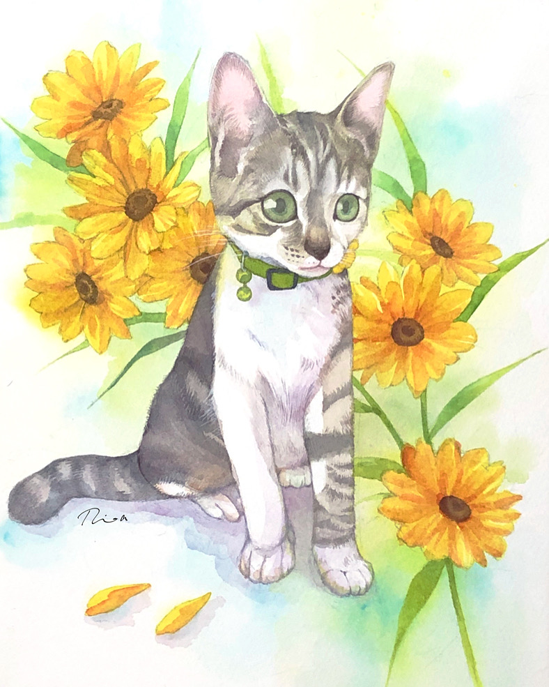 「#このタグを見た人は黙って猫をはる」|綾坂璃緒(雛希ゆた)のイラスト
